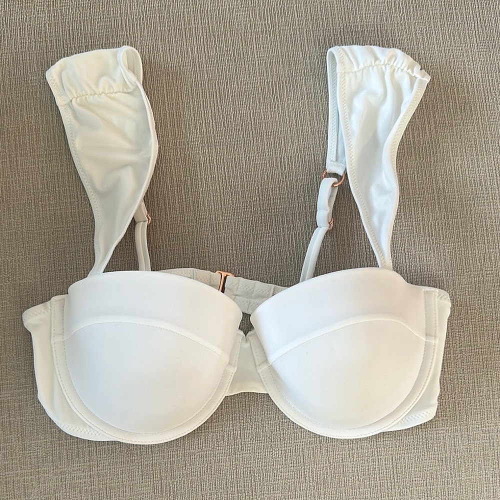 Shade & Shore White Bikini Top | size 34 C